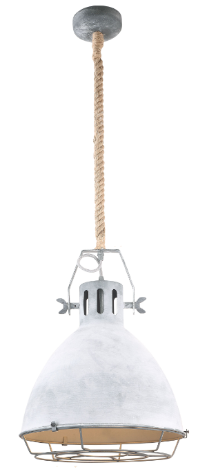 Indurope hanglamp – grijs – touw