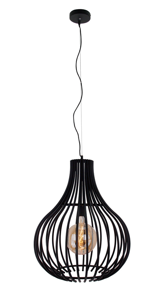 Chericoni Goccia hanglamp 1 lichts Ø60 cm, zwart metaal, vooraanzicht.