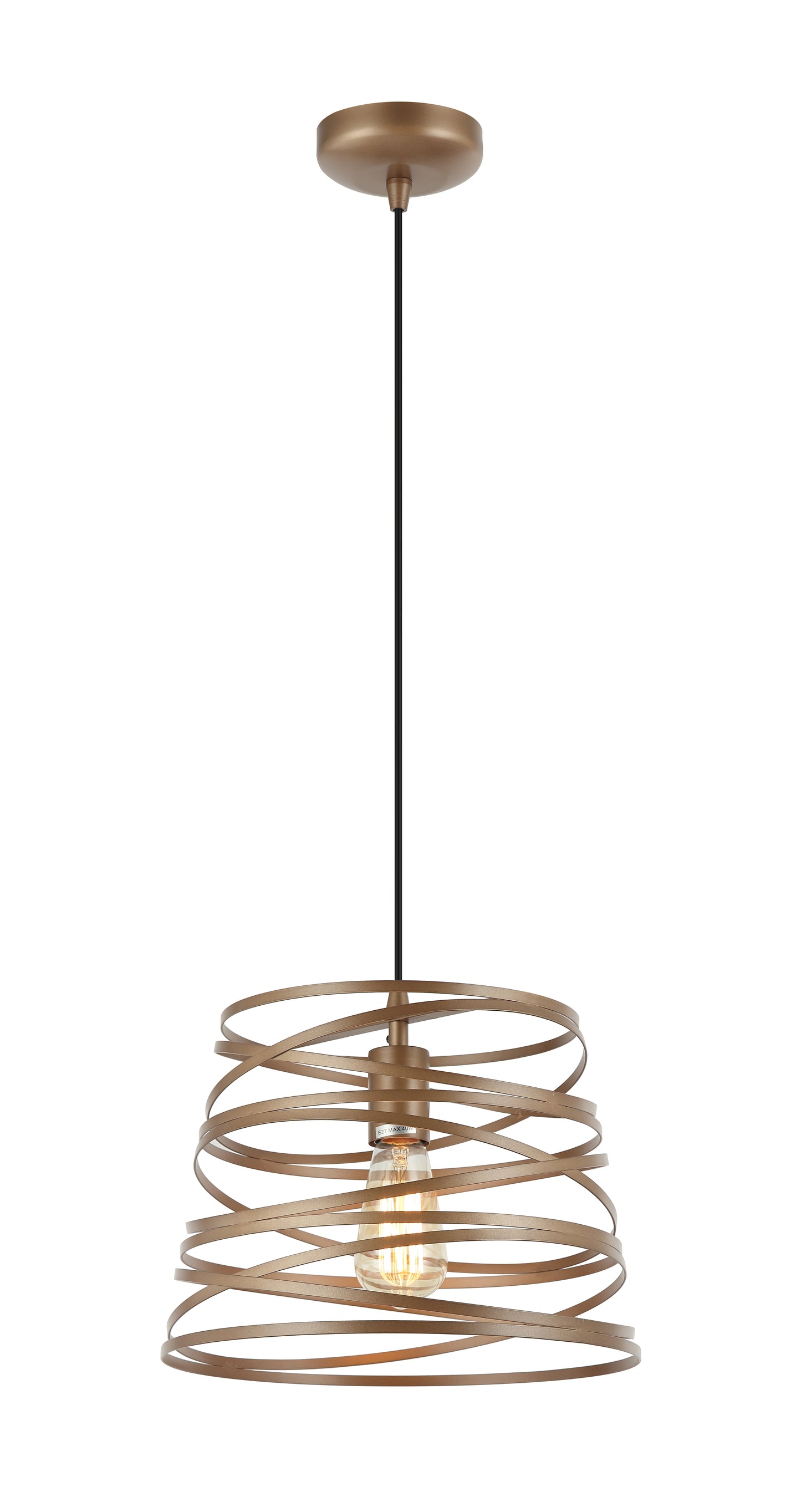 Chericoni Asti hanglamp, één licht, 35 cm, messing, gemaakt van ijzer en metaal, elegant design voor stijlvolle interieurs.