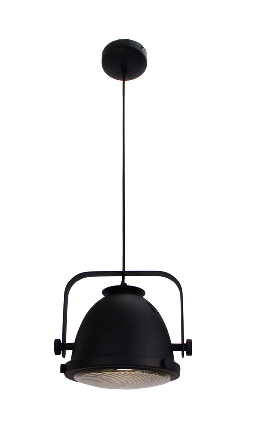 Chericoni Nero hanglamp 1 licht Ø 20 cm E27, zwart met glas, moderne hanglamp voor sfeervolle verlichting.