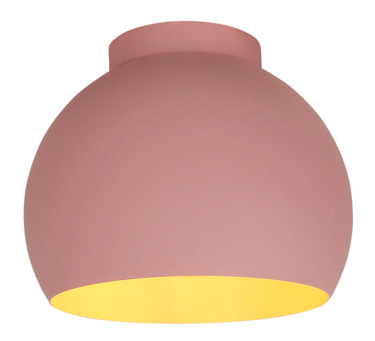 Plafondlamp Chericoni Occhio, roze, Ø25 cm, 1 lichtpunt, ijzer en metaal. Italiaans design voor stijlvolle verlichting.