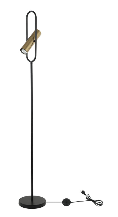 Reggio vloerlamp van Chericoni, Ø 22cm, modern design met E27 fitting en zwart-gouden kleurenschema