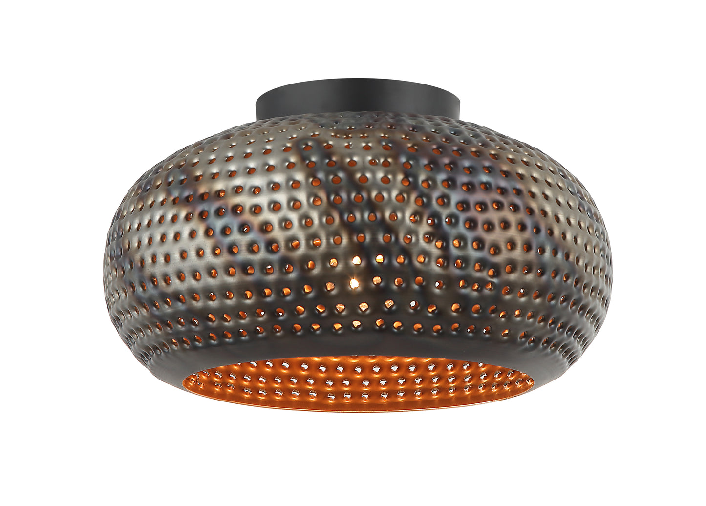 Chericoni Spezia Plafondlamp - 1 lichts - Ø 30cm - Zwart & Goud - Metaal