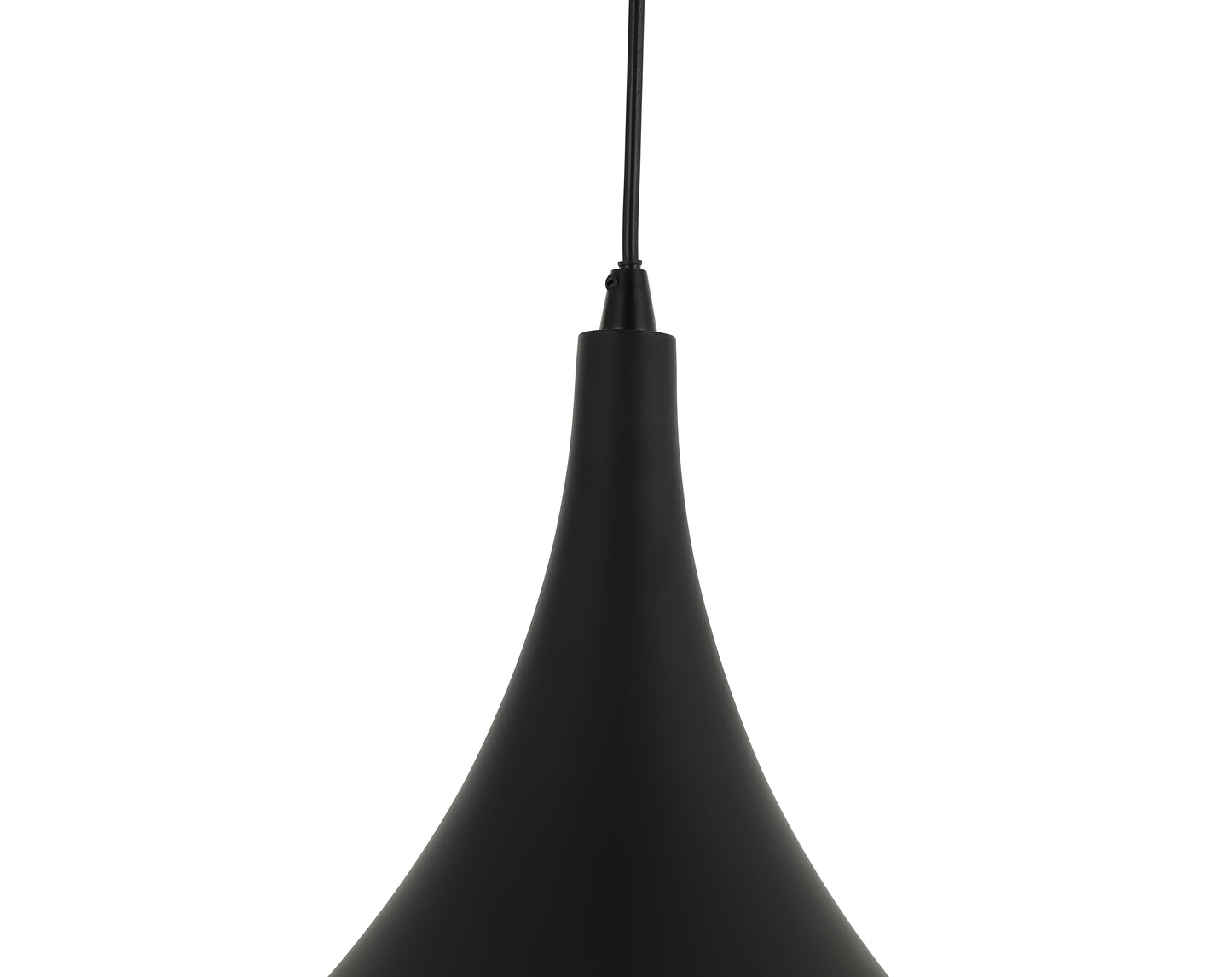 Chericoni Strisce Hanglamp - 1 lichts - Ø25 cm - Zwart - Gemaakt van IJzer & Metaal