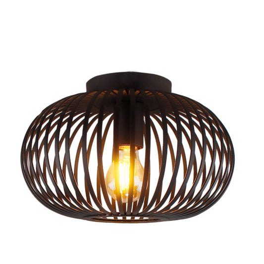 Plafondlamp Chericoni Curvato, zwart, Ø 30cm, 1 lichtpunt, stijlvol en modern design voor sfeervolle interieurverlichting.