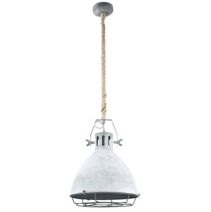 Indurope hanglamp – grijs – touw