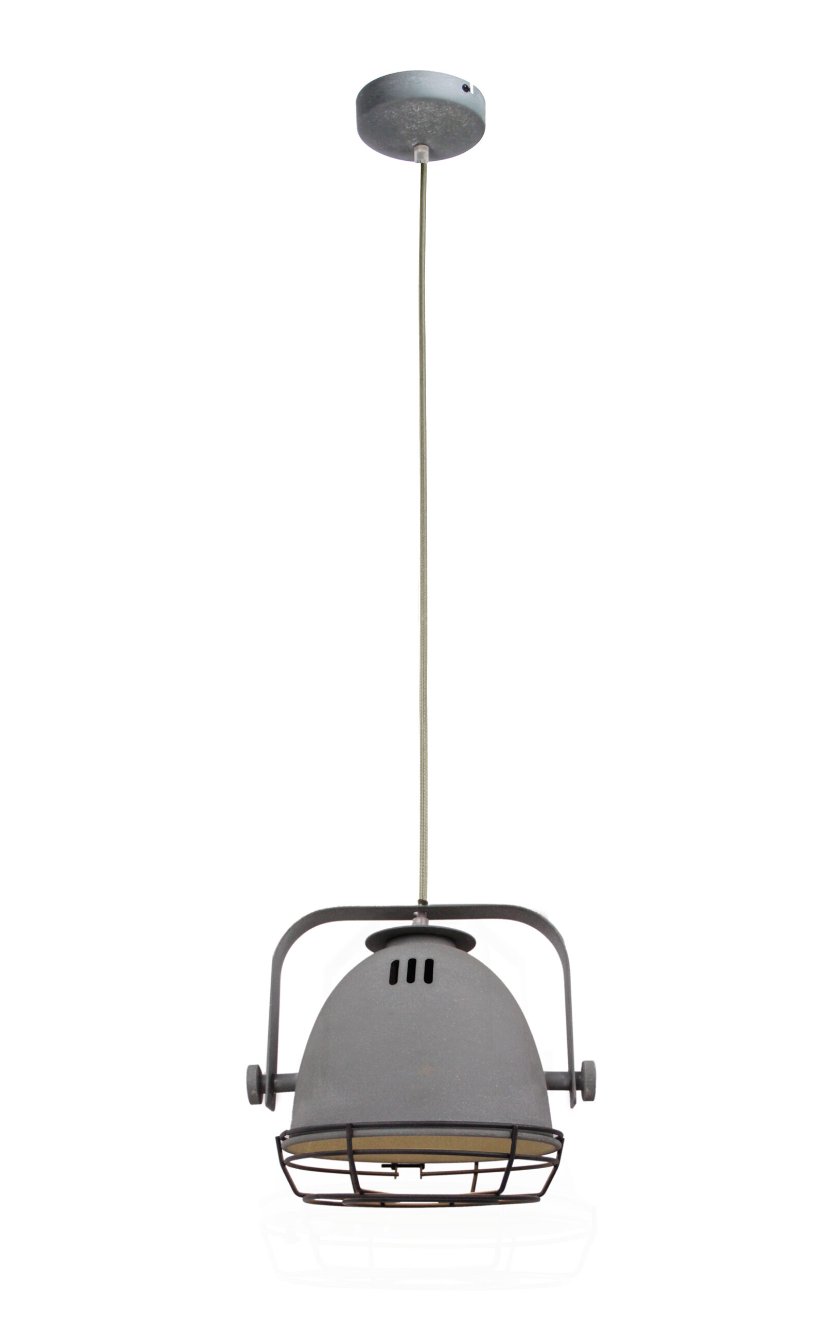 melk helikopter Mand Industria hanglamp - 1 lichts - grijs beton • BASICLAMP