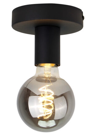 Chericoni Basic Plafondlamp - 1 lichts - Ø12 cm - E27 - Zwart