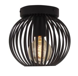 Chericoni Curvato plafondlamp - 1 lichts - Ø20cm - E27 - Zwart
