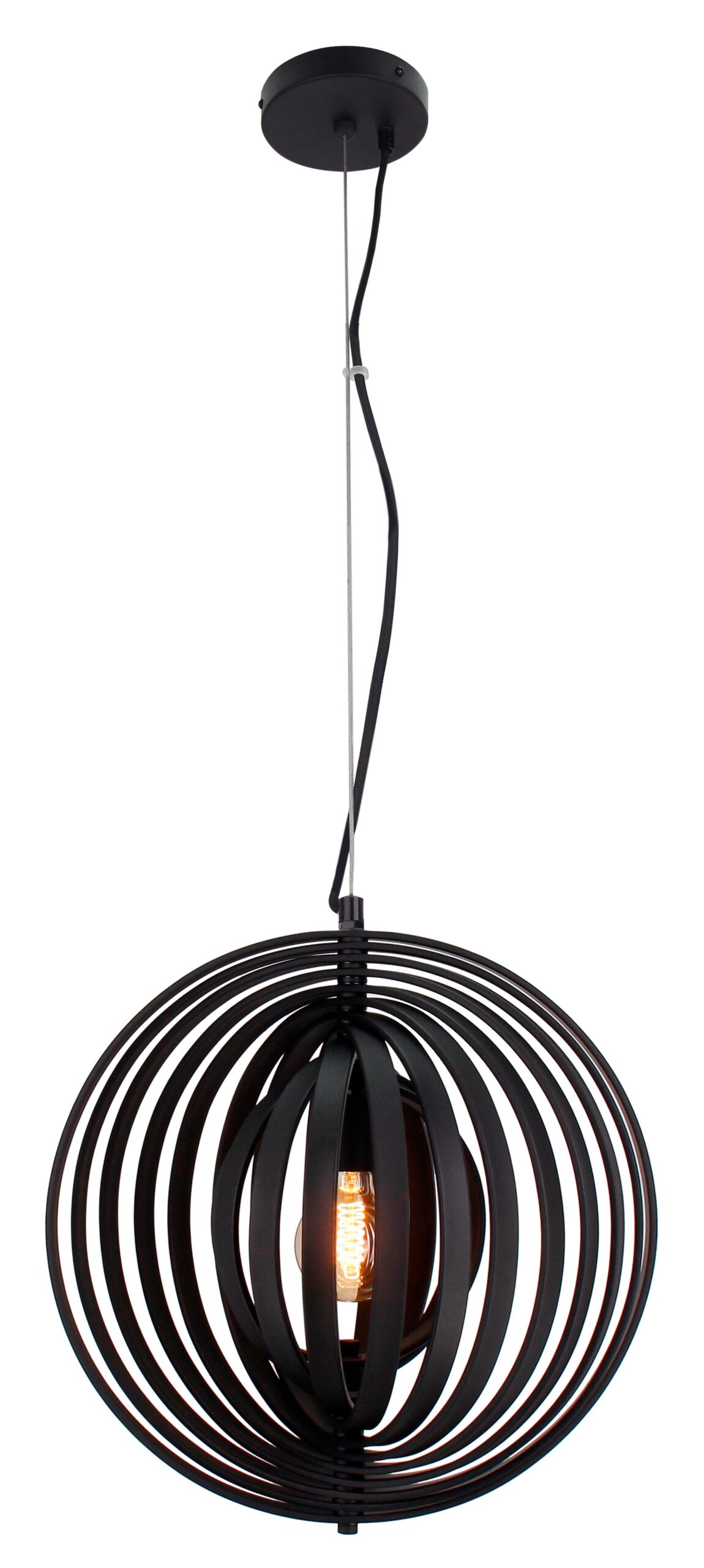 element kwaad Metropolitan Chericoni Ring hanglamp - 1 lichts - Ø50cm - E27 - Zwart hotel chique •  BASICLAMP