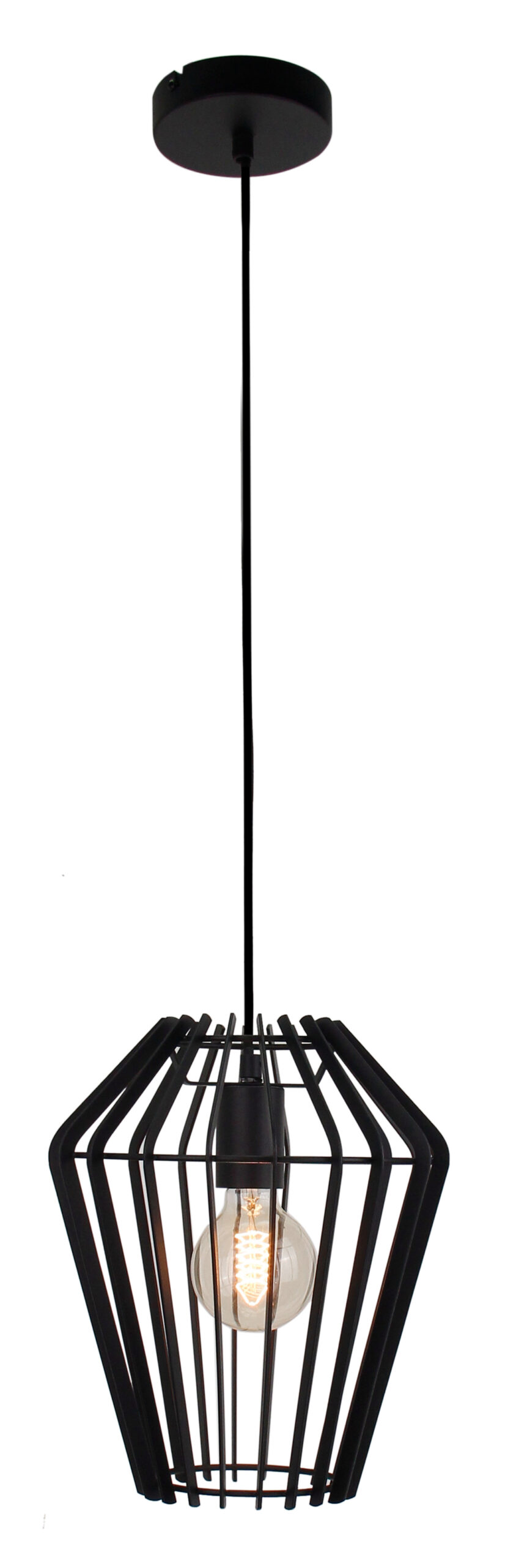 maagd club Condenseren Chericoni Tavola hanglamp - 1 lichts - Ø25cm - E27 - Zwart hotel chique •  BASICLAMP